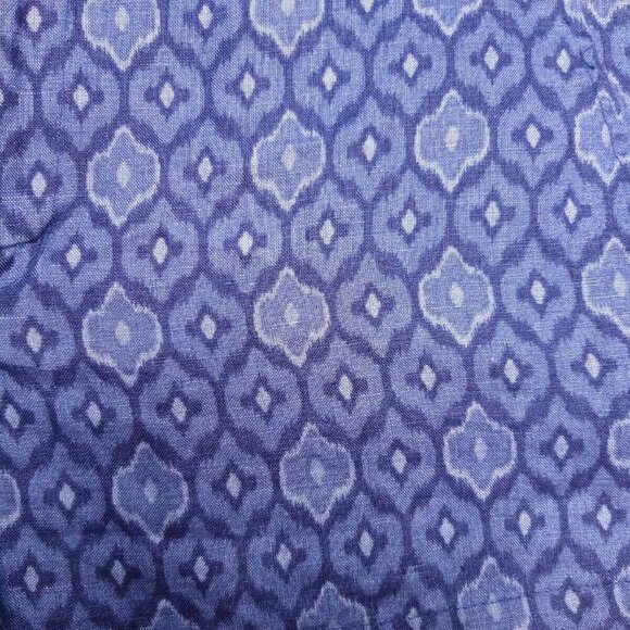 Cynthia Rowley 100% Linen Aztec Shorts. Blue 6 - Picture 4 of 7